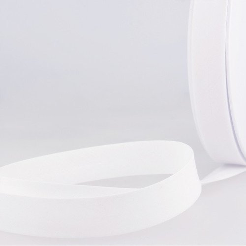 Biais poly-coton 20 mm - 01 blanc / 1 m 