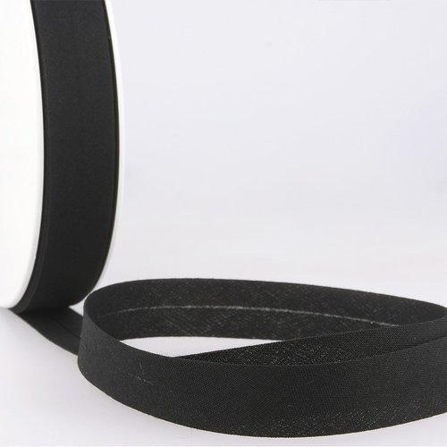 Biais poly-coton 20 mm - 14 noir / 1 m 
