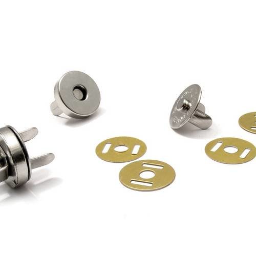 1/3 sets boutons pressions magnétiques SANS couture 18 mm fermoirs argenté