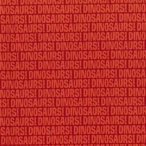Tissu patchwork michael miller cx5875-redx-d : dinosaurs ! - coupon 50 x 55 cm 