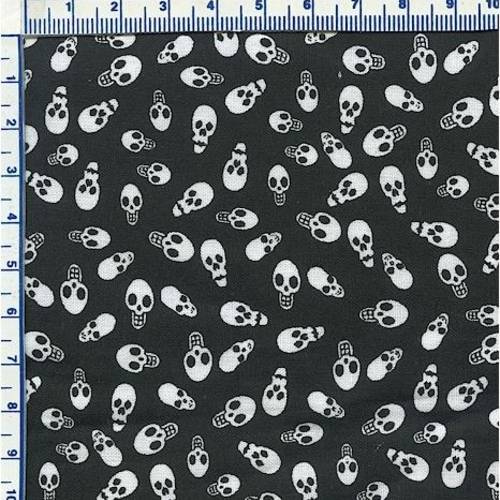 Tissu patchwork halloween - crânes 206 - coupon 50 x 55 cm 