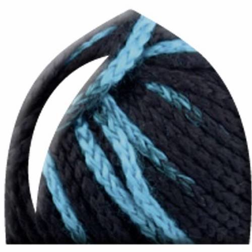 Pelote de fil à crocheter ou tricoter hatnut l'original gaudy - bleu n° 87