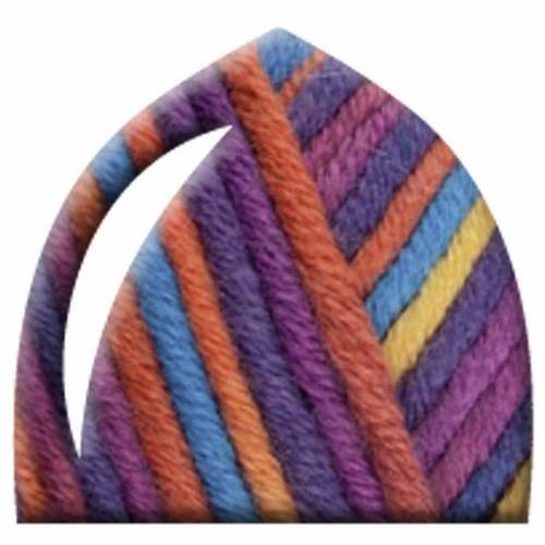 Laine à crocheter ou tricoter hatnut l'original fresh - orange/violet n° 105