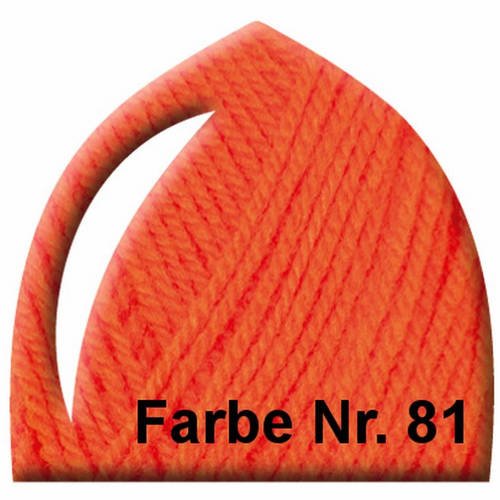 Laine à crocheter ou tricoter hatnut l'original xl55 - orange fluo n° 81