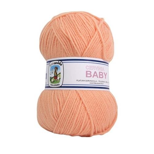 Pelote de fil à crocheter ou tricoter spécial layette cervinia baby / 207 saumon