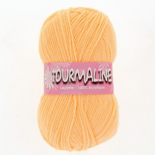 Pelote de fil à crocheter ou tricoter spécial layette tourmaline layette / 1209 saumon