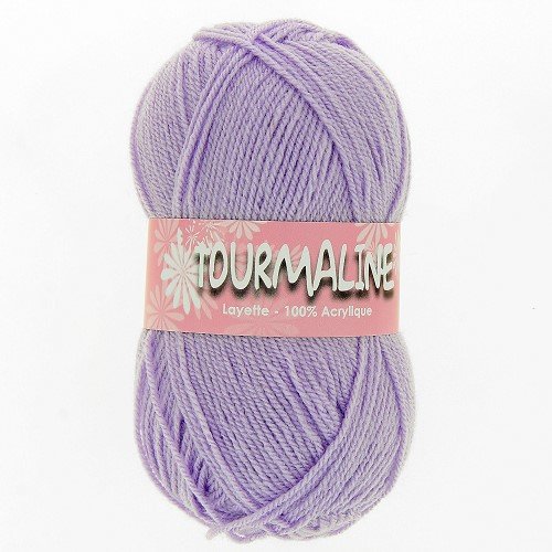 Pelote de fil à crocheter ou tricoter spécial layette tourmaline layette / 1100 mauve