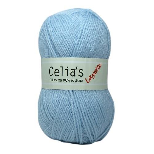 Pelote de fil à crocheter ou tricoter spécial layette celia's layette / 209 ciel