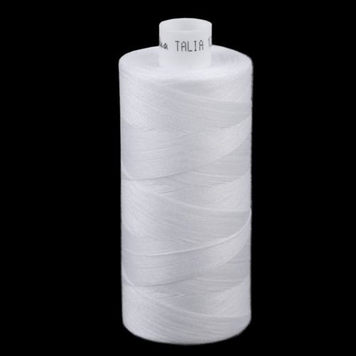 Fil polyester à coudre, surjet ou broderie oeko tex 1000m / blanc