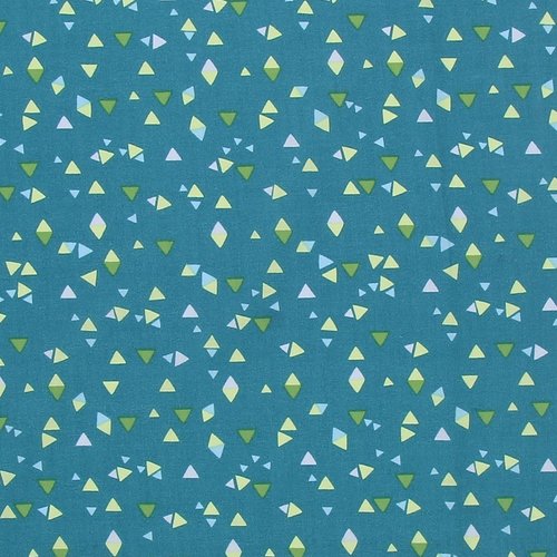 Tissu frou-frou kirigami mini's 111 turquoise foncé / 10 cm