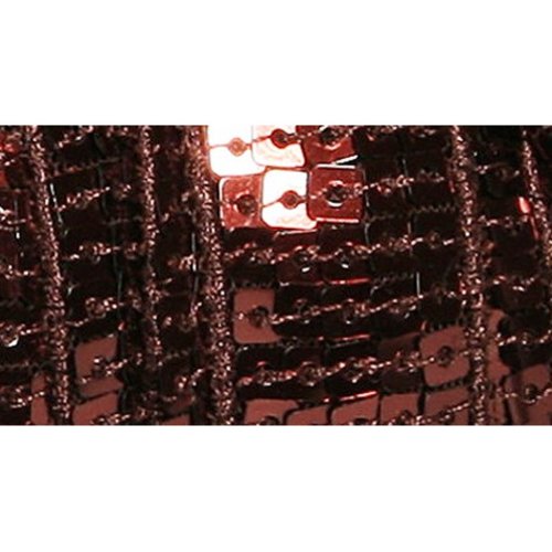 Morceau de 1.40m : galon paillettes sequins carrés 11 rangs 40 mm - 56 chocolat