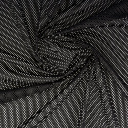 Tissu filet mesh 100 % polyester 100 g/m² – 14 noir / 50 cm