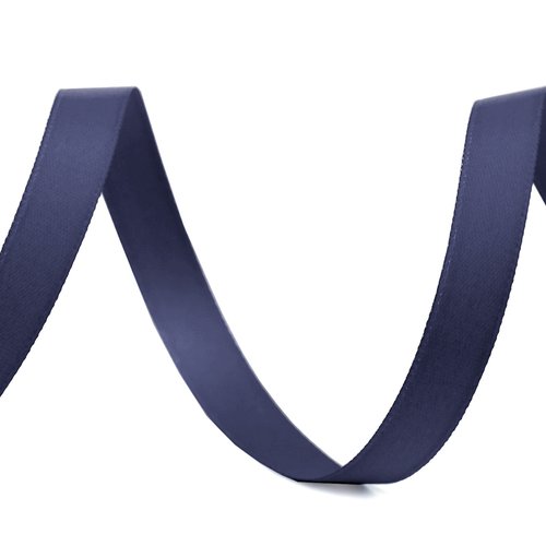Ruban "toutextile" satin double face 10mm ferme mat - 416 marine / 1 m
