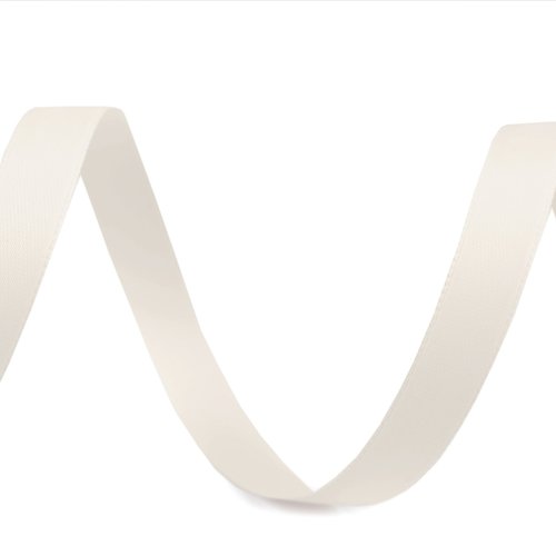 Ruban "toutextile" satin double face 10mm ferme mat - 241 ecru / 1 m