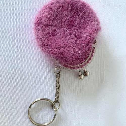 Porte-clés porte-monnaie angora 100%