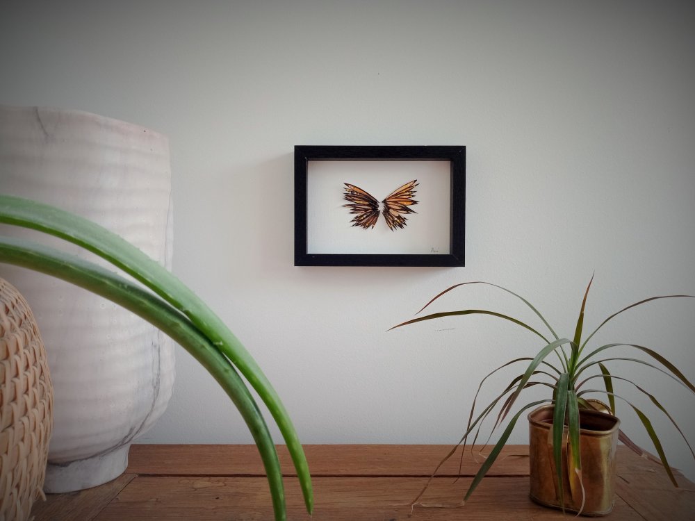 cadre rectangle avec fleurs et papillons. illustration aquarelle