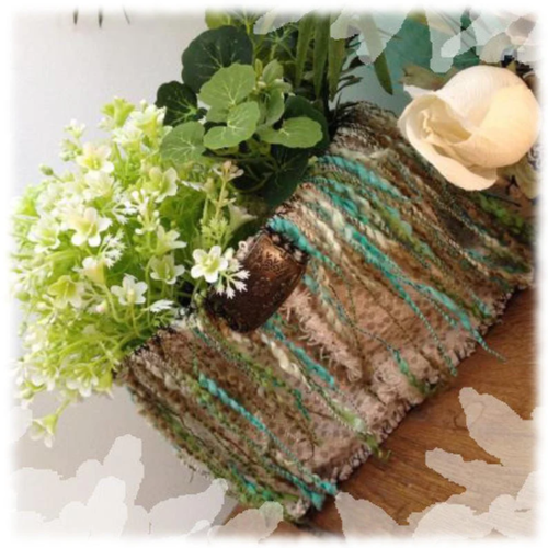Cache pot "bohême 1" décoration tissu, cache pot plante, couture tissu