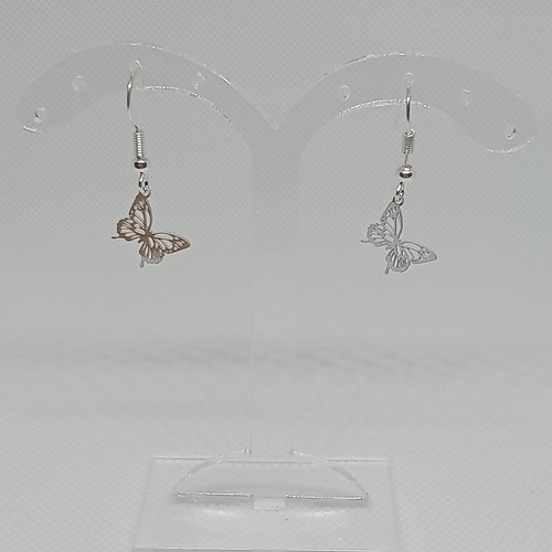 Boucles d’oreilles papillon en acier