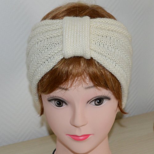 Bandeau ou headband femme au tricot
