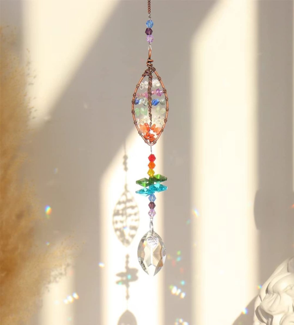 Attrape-soleil en cristal avec pierre de naissance Créateur d'arc