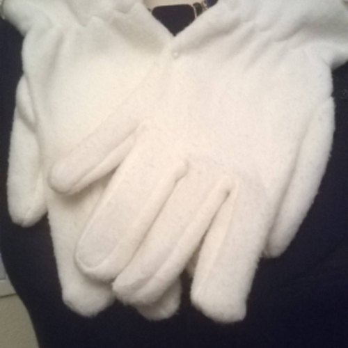 Gants en matière polaire,et dentelle de coton,gats femme,gants fille,cadeau femme,cadeau fille,gants d'hiver