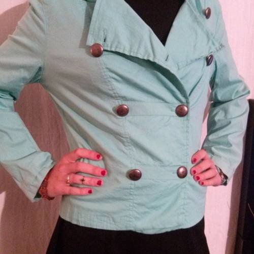 Veste perfecto  double boutonnage couleur vert 