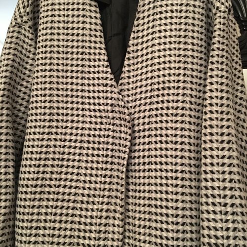 Manteaux en laine,viscose et dentelle,motif géométrique,manteau femme,cadeau femme,vêtements