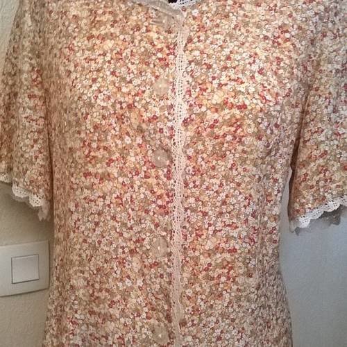 Robe trois quart en coton imprimé 