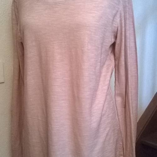 Long tee shirt en coton et dentelle 
