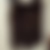 Gilet sans manches en maille et fourrure marron 