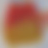 Ruban de satin cousue de perles,couleur orange et jaune,fournitures,mercerie,cadeau femme