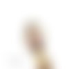 Marque-page gnome barbe grise carreaux écossais noël fleur