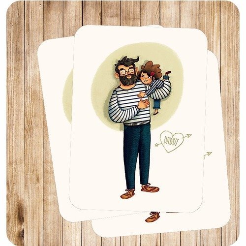 Carte postale « love daddy ».