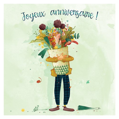 Carte De Voeux Joyeux Anniversaire Et Son Enveloppe Un Grand Marche