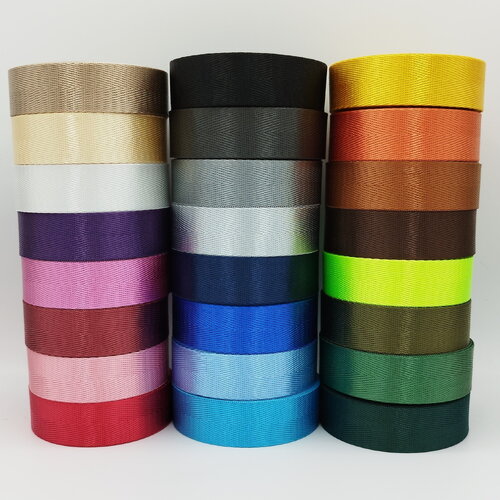 Ansetendance 24 couleurs nylon polyester sangle brillant chevrons 25mm millimètres pour sacs à dos main anse bandoulière couture