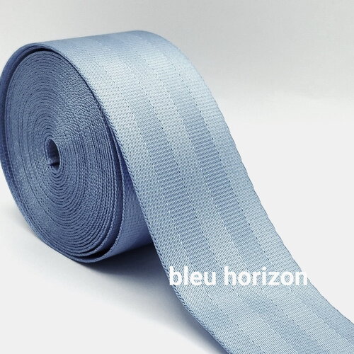 Ansetendance sangle en polyester 48mm type ceinture de sécurité sacs bagage chaise anse bandoulière couture créations bleu horizon