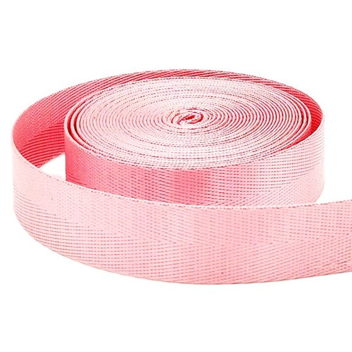 Sangle 25mm polyester brillant à chevrons pour anse de sac sacs à dos sac banane tote-bag harnais animal couture créations sangles