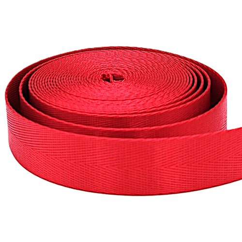 Sangle 25mm polyester brillant à chevrons pour anse de sac sacs à dos sac banane tote-bag harnais animal couture créations sangles