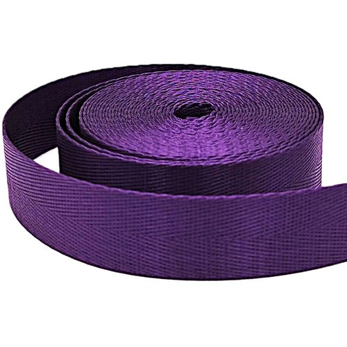 Sangle 25mm polyester brillant à chevrons pour anse de sac sacs à dos sac banane tote-bag harnais animal couture créations sangles