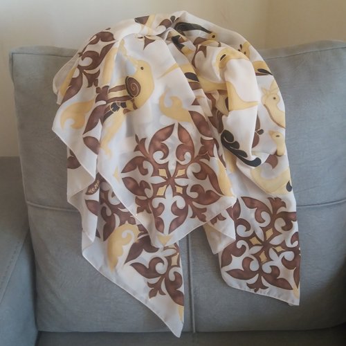 Foulard en soie fait à la main, foulard arménien, foulard en soie batik