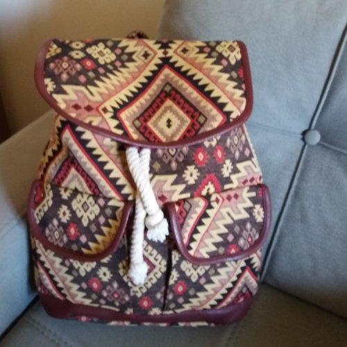 Sac à dos arménien artisanale, sac à dos ethnique, sac à dos de tapis
