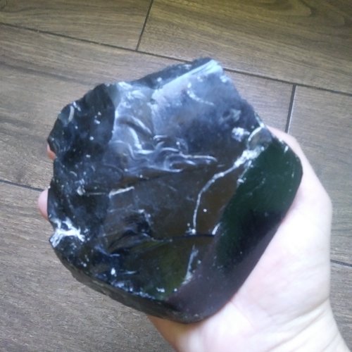 Obsidienne noire brute, obsidienne brute, pierres naturelles - précieuses, pierres de guérison, chakra 972gr