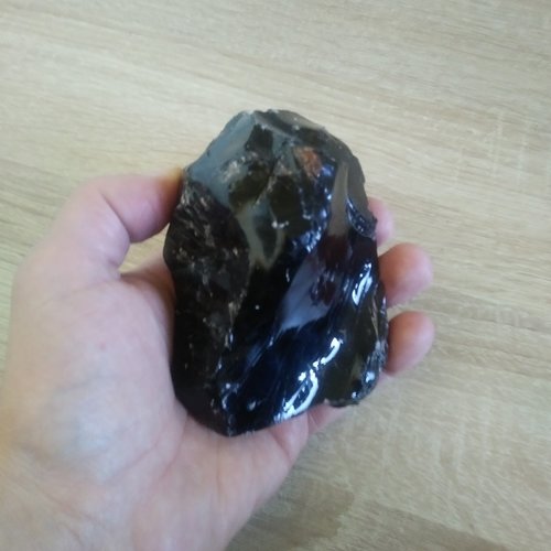 Obsidienne noire brute, obsidienne brute, pierres naturelles - précieuses, pierres de guérison, chakra 522gr