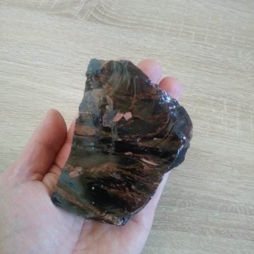 Obsidienne acajou brute, pierres naturelles précieuses, pierres de guérison, chakra 328gr