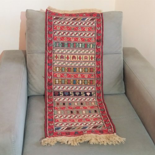 Tapis arménien artisanale, tapis ethnique fait main traditionnel