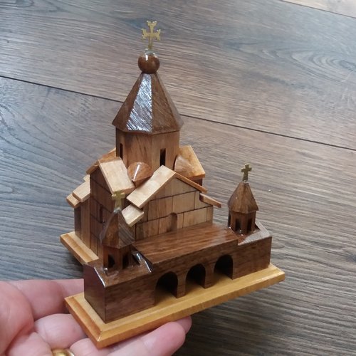 Miniature de l'église sainte gayané, modèles d'église arménienne en bois, réplique