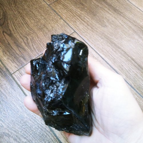 Obsidienne noire brute, obsidienne brute, pierres naturelles - précieuses, pierres de guérison, chakra 594gr
