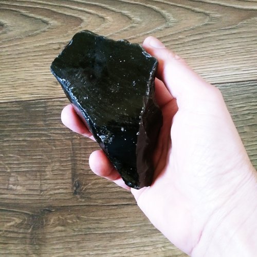 Obsidienne noire brute, obsidienne brute, pierres naturelles - précieuses, pierres de guérison, chakra 391gr
