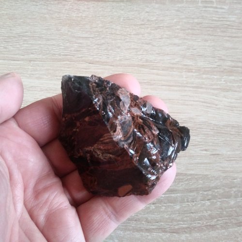 Obsidienne acajou brute, pierres naturelles précieuses, pierres de guérison, chakra 82gr