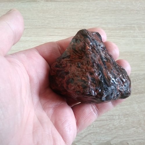 Obsidienne acajou brute, pierres naturelles précieuses, pierres de guérison, chakra 166gr